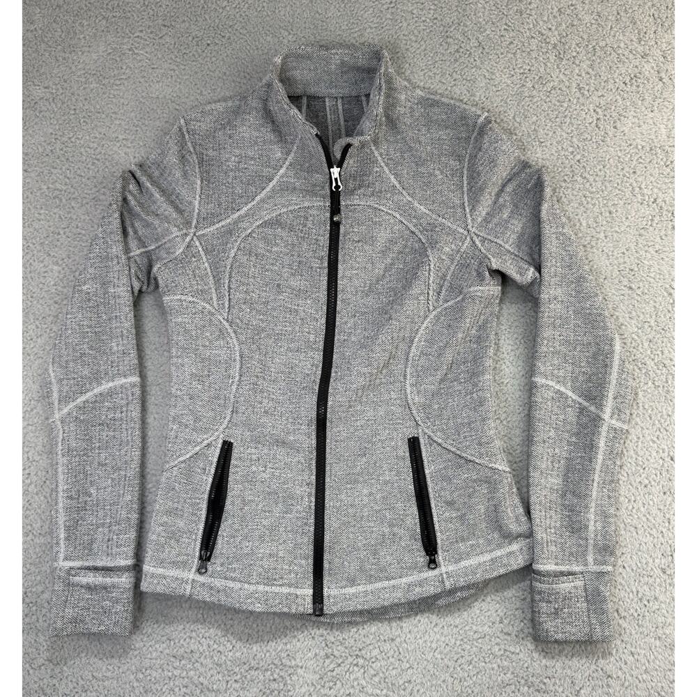 Lululemon Define Jacket Gray Herringbone Athletic Women’s Size 10